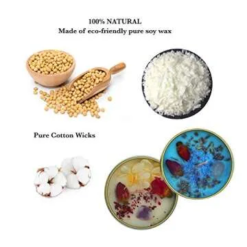 Ornite Scented Crystal Candles Gift Set with Amethyst, Rose Quartz & Dry Flowers | Sea Salt Sage & English Pear 6.4Oz 100% Soy Wax | Decorative Home Aromatherapy Gift for Easter & Her Birthday