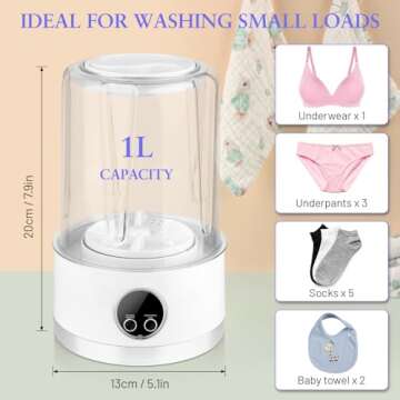 Portable Underwear Washing Machine - Rechargeable Mini Design