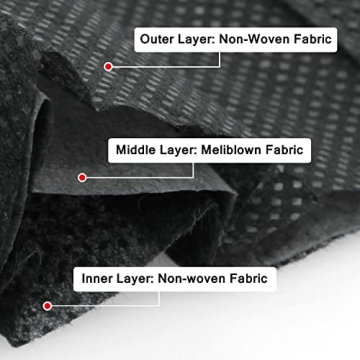 Kids Disposable Face Mask 100 PCS Black Ages 4-12