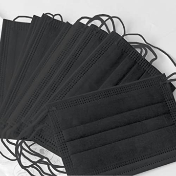 Kids Disposable Face Mask 100 PCS Black Ages 4-12