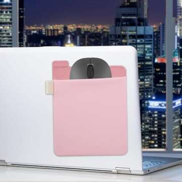 Pink External Hard Drive Holder - External Hard Drive Adhesive Carrying Case,Reusable Sleeve Storage Organizer Computer Hard Drive Bags and Cases for Battery Pack, Computers and Accessories