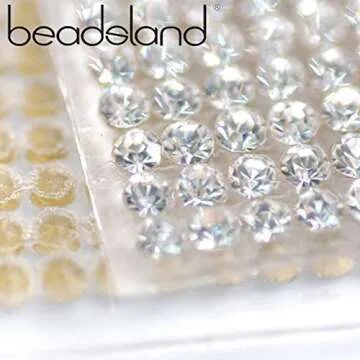 Beadsland 240X400mm Crystal Rhinestone Trim Hotfix Strass Crystal Mesh Banding Bridal Beaded Applique in Sheet for Dresses with 2mm Rhinestones (Crystal)