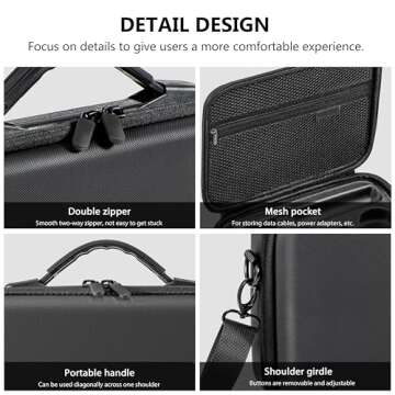Tomat Action 5 Pro Carrying Case for DJI Osmo Action 5 Pro/Action 4 Camera Accessories Hard Shell Bag Travel Case Compatible with DJI Action 5 Pro/Action 4 Adventure