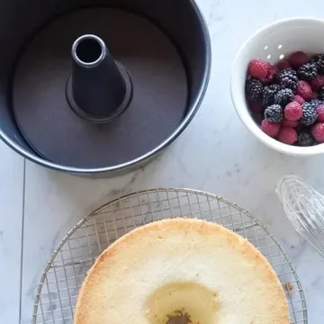 Wilton Advance Select Non-Stick Angel Food Cake Pan, 9.5 Inch, 2-Piece, Steel, Silver