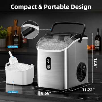 Antarctic Star Nugget Ice Maker for Home and Parties