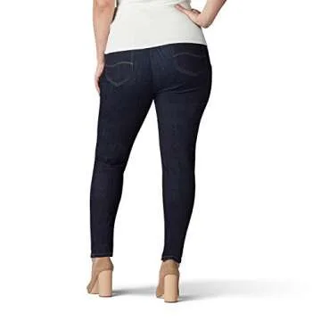 Lee Women's Plus Size Sculpting Slim Fit Skinny Leg Pull on Jean, Slumber, 20W Medium