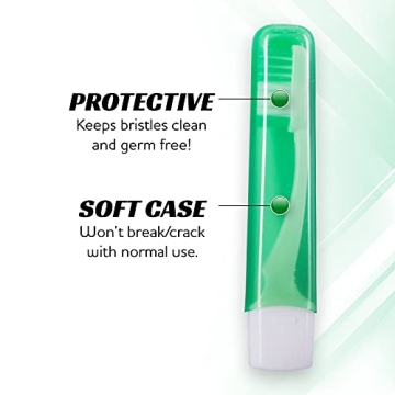 Lingito Travel Toothbrush - Portable 3 Pack for All Ages