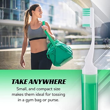 Lingito Travel Toothbrush - Portable 3 Pack for All Ages