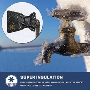 GonLei 4PACK 5.5" W x 7.4" H Winter Faucet Insulated Hose Socks Outdoor Faucet Covers for Spigot Win...