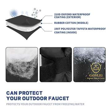 GonLei Winter Faucet Insulated Covers - 4 Pack