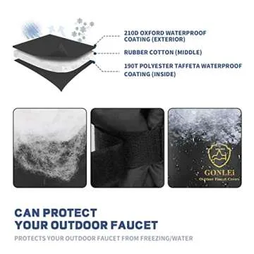 GonLei Winter Faucet Insulated Covers - 4 Pack