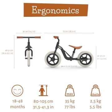 Chillafish Charlie Toddler Balance Bike for Ages 18-48 Months