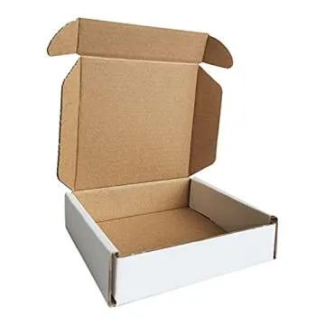 CH-BOX 4x4x1'' Small Shipping Boxes (Inner Size) 25 Pack, Corrugated Cardboard Mailers for Small Business, White (CM441-25)