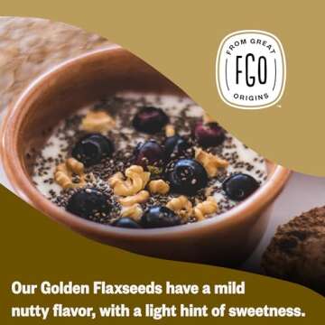FGO Organic Whole Golden Flax Seeds for Health Lovers