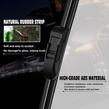 FAPIUO Premium Silent Wiper Blade Set for Mercedes-Benz GLC300 and GLC43 AMG 2016-2021