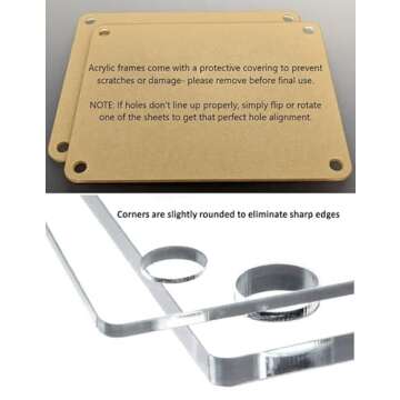 Modern 16" x 20" Clear Acrylic Floating Picture Frame