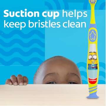 Minions Kids Toothbrush with Soft Bristles and Holder
