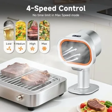 Portable Range Hood - 4-Speed Exhaust Fan with Adjustable Height & Low Noise