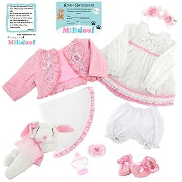 Milidool Lifelike Reborn Baby Dolls Girl - Realistic Newborn Dolls with Bunny and Accessories