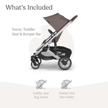 UPPAbaby Cruz V2 Stroller/Full-Featured Stroller with Travel System Capabilities/Toddler Seat, Bumpe...