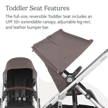 UPPAbaby Cruz V2 Stroller with Toddler Seat - Theo