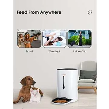 WOPET Automatic Pet Feeder with Voice Recorder and Timer