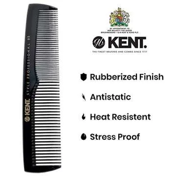 Kent SPC85 5 inch Salon-Style Professional Hair Comb
