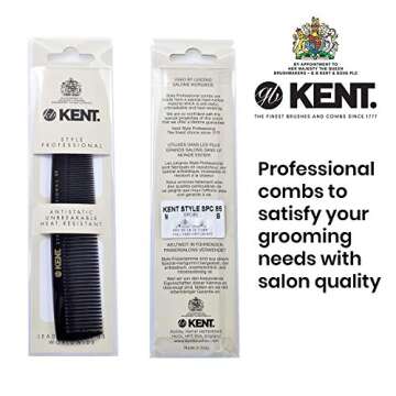 Kent SPC85 5 inch Salon-Style Professional Hair Comb