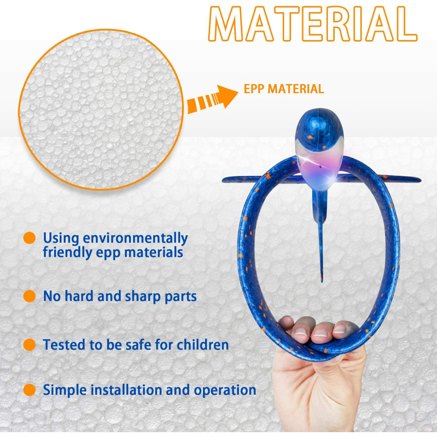 LED Light Foam Airplane 2 Pack for Kids Outdoor Fun