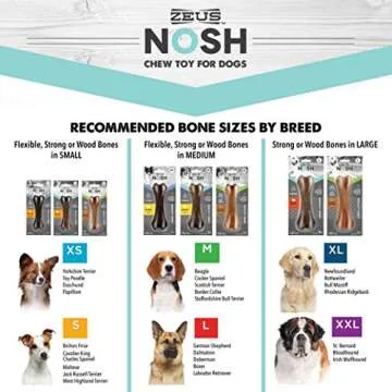 Durable ZEUS Nosh Dog Chew Bones for Aggressive Chewers