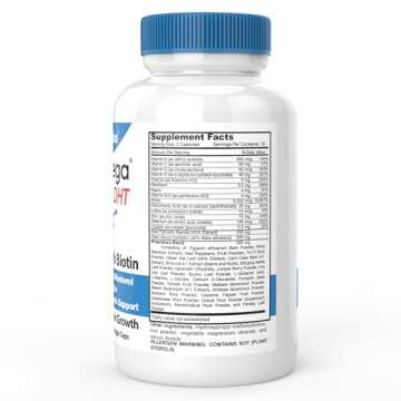 DrFormulas HairOmega DHT Blocker Biotin 5000 mcg Vitamins for Hair Growth Supplement | Hair Loss Pil...