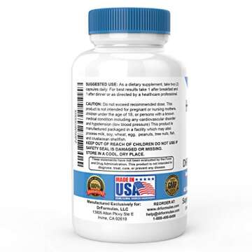 DrFormulas HairOmega DHT Blocker Biotin 5000 mcg Vitamins for Hair Growth Supplement | Hair Loss Pills for Women and Men, 30 Day Supply