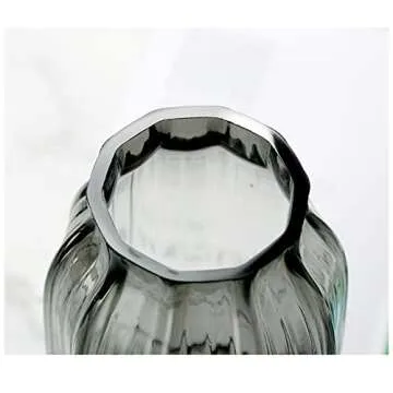 Elegant Black Grey Glass Vase for Stunning Floral Displays