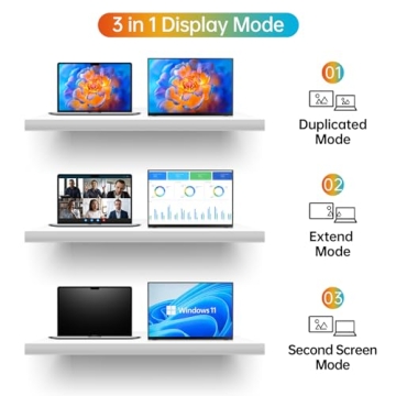 MNN Portable 14" FHD Monitor - Ultra Slim Travel Display