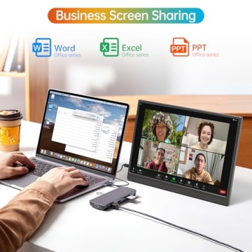 MNN Portable 14" FHD Monitor - Ultra Slim Travel Display