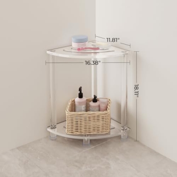 Sumerflos Waterproof Acrylic Shower Stool - Modern & Easy Assemble