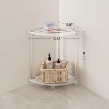 Sumerflos Waterproof Acrylic Shower Stool - Modern & Easy Assemble