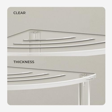 Sumerflos Waterproof Acrylic Shower Stool - Modern & Easy Assemble