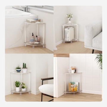 Sumerflos Waterproof Acrylic Shower Stool - Modern & Easy Assemble