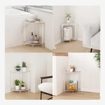 Sumerflos Waterproof Acrylic Shower Stool - Modern & Easy Assemble