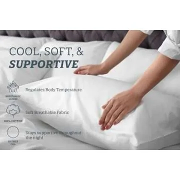 Digital Decor Hotel Collection Bed Pillows Standard Size Set of 2- Cooling, Hypoallergenic, Down Alt...