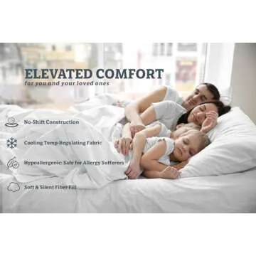 Cooling Hypoallergenic Bed Pillows Set of 2 for All Sleepers