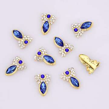 Luxurious 30pcs Nail Art Charms – 3D Crystals & Pearls