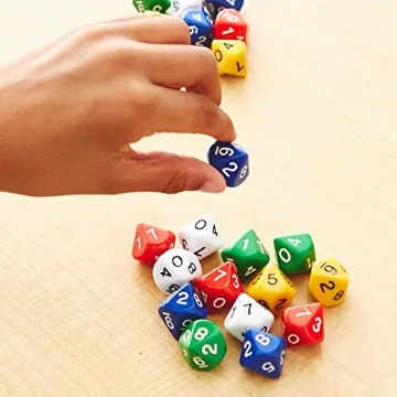 EAI Education 10-Sided Dice Set of 25 for Engaging Math Learning