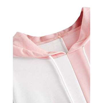 SweatyRocks Women's Color Block Hoodie with Pocket