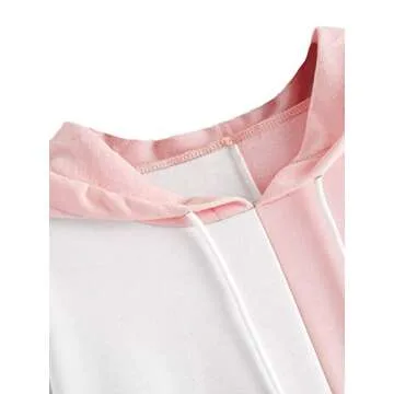 SweatyRocks Women's Color Block Hoodie with Pocket