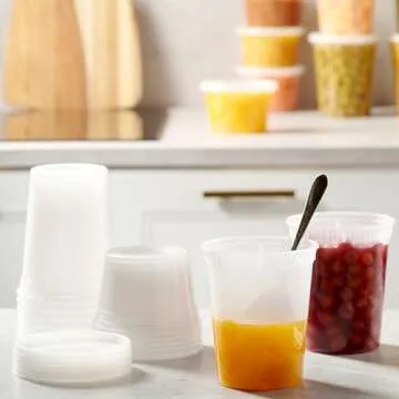 48 Pack Stackable Deli Containers - BPA-Free & Leakproof