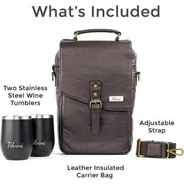 Insulated Wine Carrier Cooler Gift Bag for Women