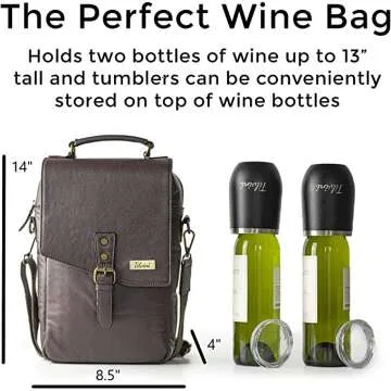 Insulated Wine Carrier Cooler Gift Bag for Women