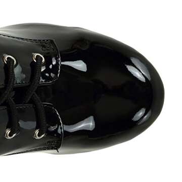 SheSole Women's Over The Knee Thigh High Heel Boots Platform Zip Buckle Lace Up Black US Size 8